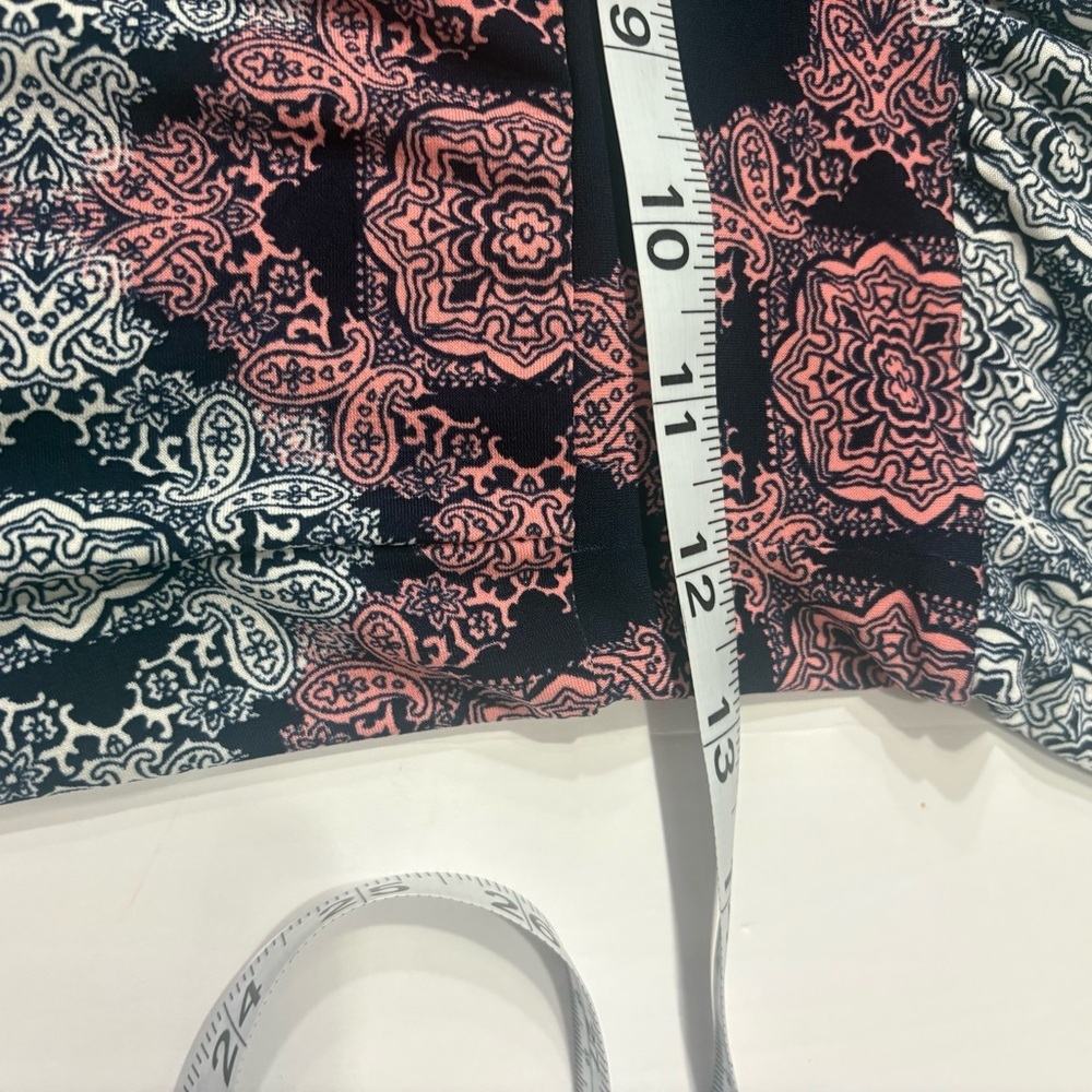 Wisp Petites Boho Maxi Dress Navy Pink Paisley Sleeveless US 2P - Picture 9 of 10
